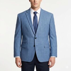 Ralph Lauren Men’s Blue Windowpane Sport Coat 50R